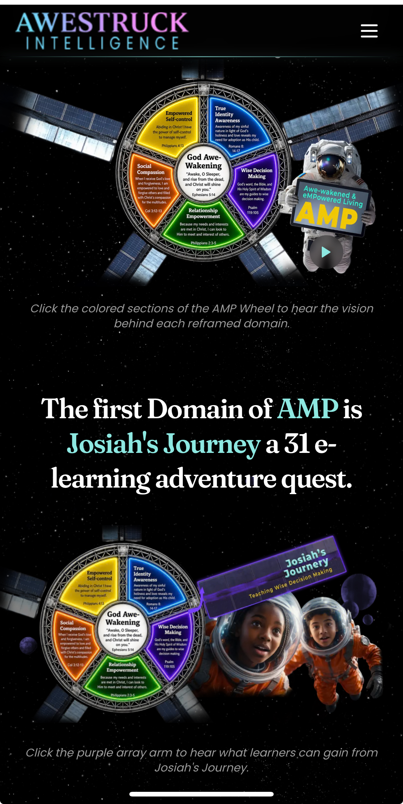 AweStruck Intelligence — Josiah's Journey on a phone